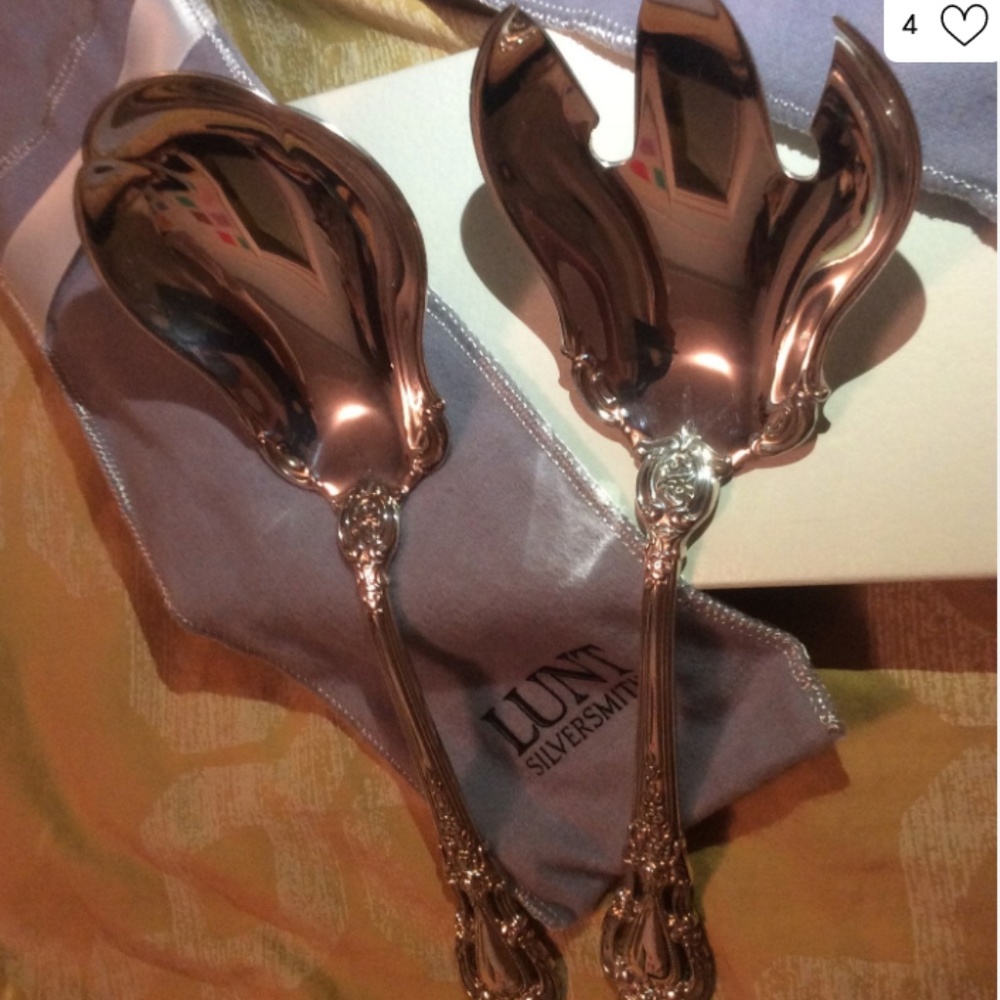 Lunt Sterling Eloquence Salad Set, 1953 NEVER USED - Picture 7 of 7